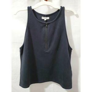 Madewell Women’s XL Solid Blue Crop Top Tank Shirt